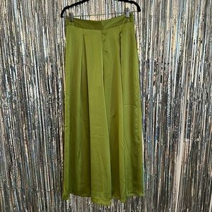 Zara green wide leg pants